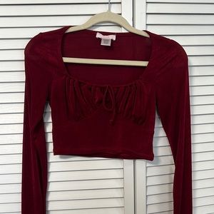 Maroon Urban Romantics top